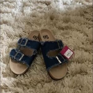 Women denim blue sandals
